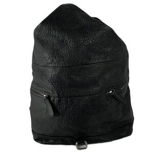 Large vintage ENSOEN Edition black backpack 100% pebbled leather